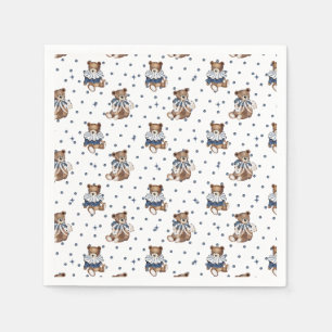 Berry Sweet Blueberry Bear Baby Boy Dusche Napkins Serviette