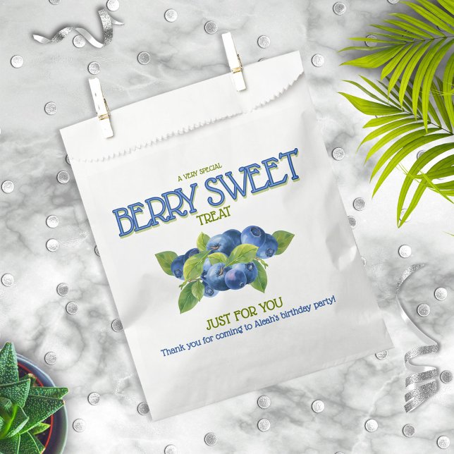 Berry Sweet Blueberry Birthday Party Geschenktütchen (Von Creator hochgeladen)