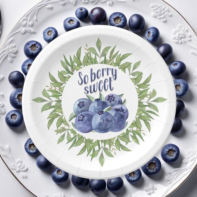 Berry Sweet Blueberry Summer Small Paper Teller (Berry Sweet Blueberry Summer Small Paper Plates)