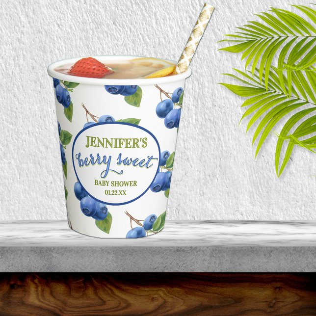 Berry Sweet Blueberry Theme Babydusche Pappbecher (Von Creator hochgeladen)