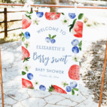 Berry Sweet Boy Baby Dusche Willkommen
