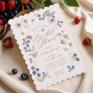 Berry Sweet Brautparty Wilde Berries & Blume Einladung