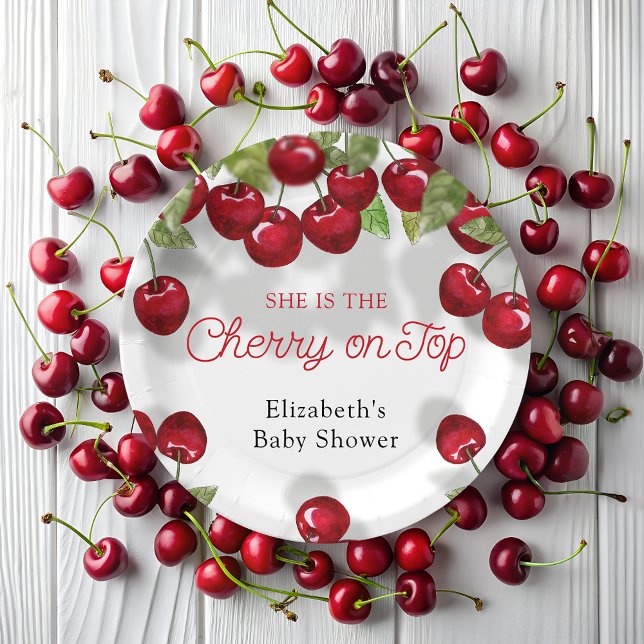 Berry Sweet Cherry Baby Duschpapier Teller (Von Creator hochgeladen)