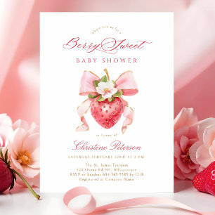 Berry Sweet Coquette Floral Baby Dusche Einladung