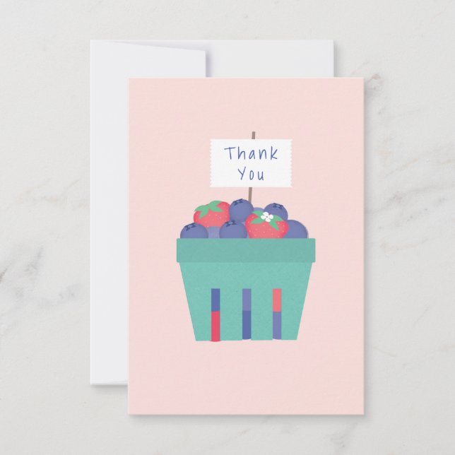 Berry Sweet Danke-Card RSVP Karte (Vorderseite)