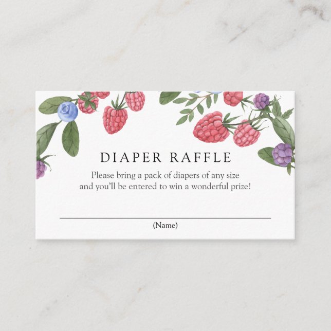 Berry Sweet Diaper Raffelkarte Begleitkarte (Vorderseite)