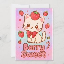 „Berry Sweet Dreams“ Weihnachtskarte – Glitzernder Feiertagskarte