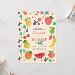 Berry Sweet Ein Geburtstag laden Rainbow Niedlich  Einladung
