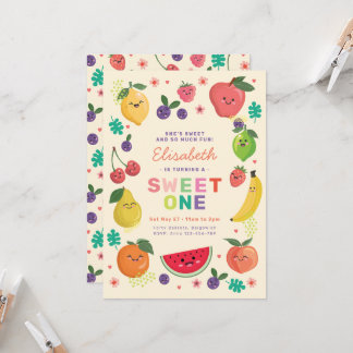 Berry Sweet Ein Geburtstag laden Rainbow Niedlich  Einladung