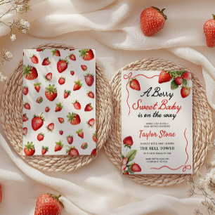 Berry Sweet Einladung   Einladung der Babydusche