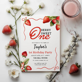 Berry Sweet Einladung zum 1. Geburtstag