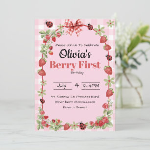Berry Sweet Einladung zum ersten Geburtstag