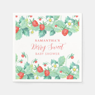 Berry Sweet Erdbeer-Baby-Party Serviette