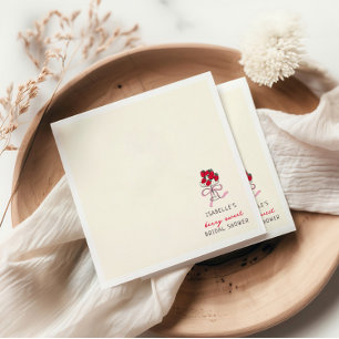 Berry Sweet Erdbeer-Brautjunggesellinnenabschied Serviette