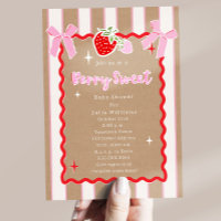 Berry Sweet Erdbeer Kraft Mädchen Baby Shower