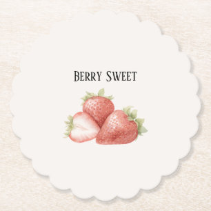 Berry Sweet Erdbeeren Baby Shower Untersetzer