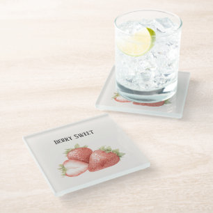 Berry Sweet Erdbeeren Glasuntersetzer