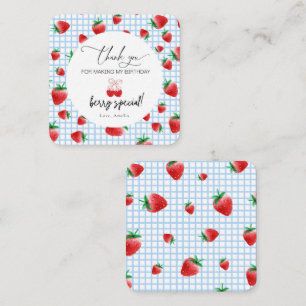 Berry Sweet Erste Geburtstags-Dankeskarten Mitteilungskarte