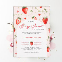Berry Sweet Farmhouse Art Wasserfarben-Baby Shower