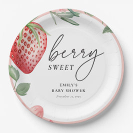 Berry Sweet Floral Baby Dusche Pappteller
