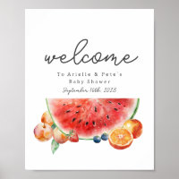 Berry Sweet Fruit Baby Dusche Willkommen Watermelo
