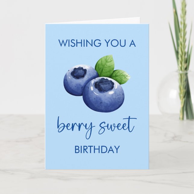 Berry Sweet Happy Birthday Card Karte (Vorderseite)