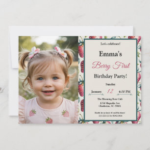 Berry Sweet Invitation Anniversaire Photo Pique-Ni