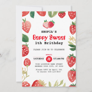 Berry Sweet Invitation d'anniversaire