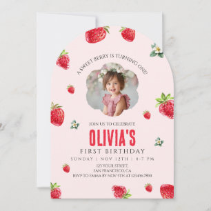 Berry Sweet Invitation pour le premier anniversair