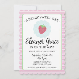 Berry Sweet One Baby Dusche Einladung