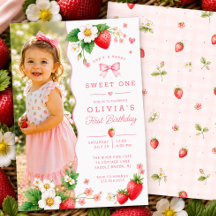 Berry Sweet One Foto-Einladung