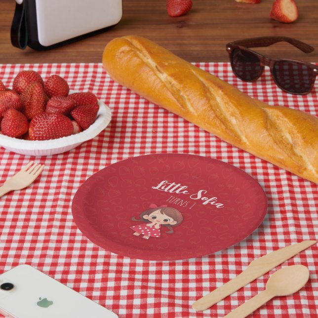 Berry Sweet Paper Plate for Little Girl Party Pappteller (Picknick)