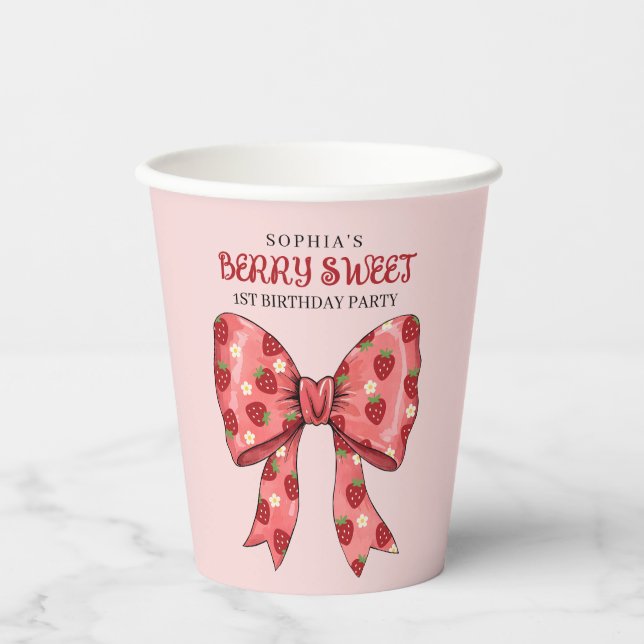 Berry Sweet Party Einladung Pappbecher (Vorderseite)