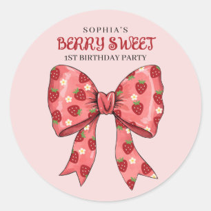 Berry Sweet Party Einladung Runder Aufkleber