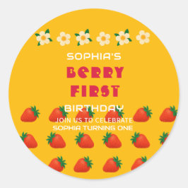 Berry Sweet Party Runder Aufkleber