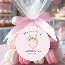 Berry Sweet Pink Erdbeere Wasserfarbe Babyparty