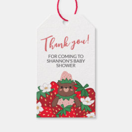 Berry Sweet Pink Strawberry Baby Dusche Vielen Dan Geschenkanhänger