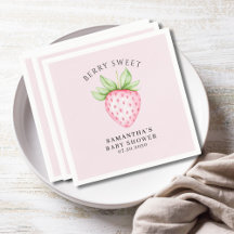 Berry Sweet Pink Strawberry Girl Baby Shower