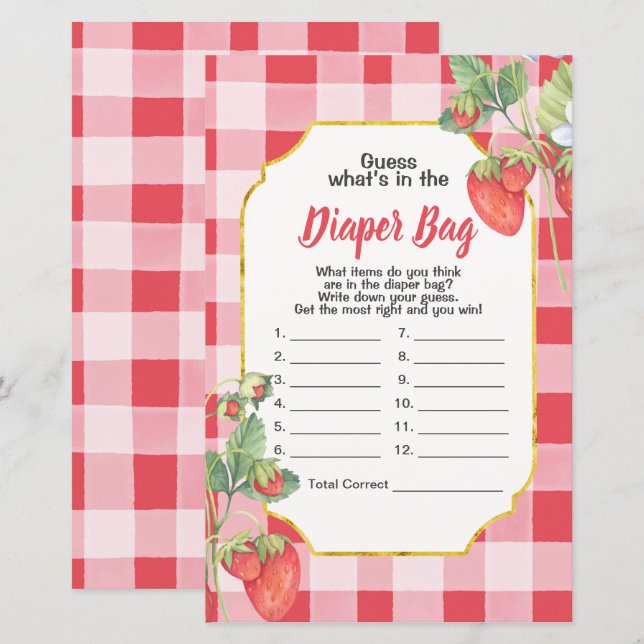 Berry Sweet rät, was in der Windeltasche ist (Vorne/Hinten)