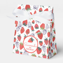Berry Sweet Red Strawberry Birthday Favor Box Geschenkschachtel