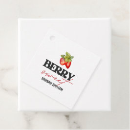 Berry Sweet Strawberries Babydusche Geschenkanhänger