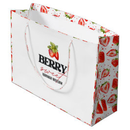 Berry Sweet Strawberries Babydusche Große Geschenktüte