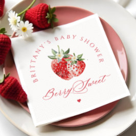 Berry Sweet Strawberries Babydusche Serviette