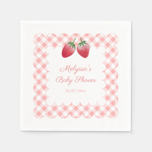 Berry Sweet Strawberries Thema Kinderdusche Party Serviette