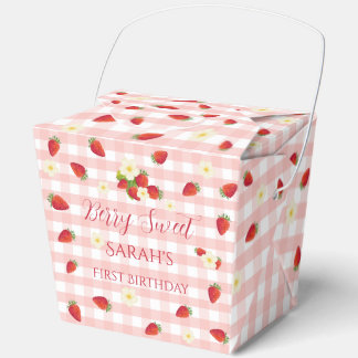 Berry Sweet Strawberry 1st Birthday Party Gift  Geschenkschachtel