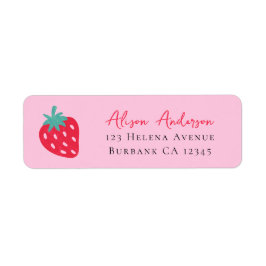 Berry Sweet Strawberry Baby Dusche Rücksendeadress
