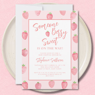 Berry Sweet Strawberry Baby-Einweihungsparty Einladung