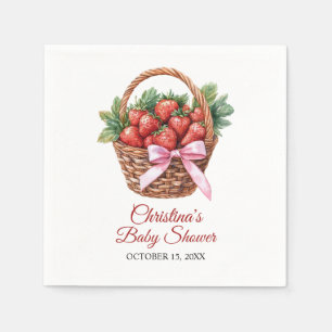 Berry Sweet Strawberry-Baby-Party Serviette