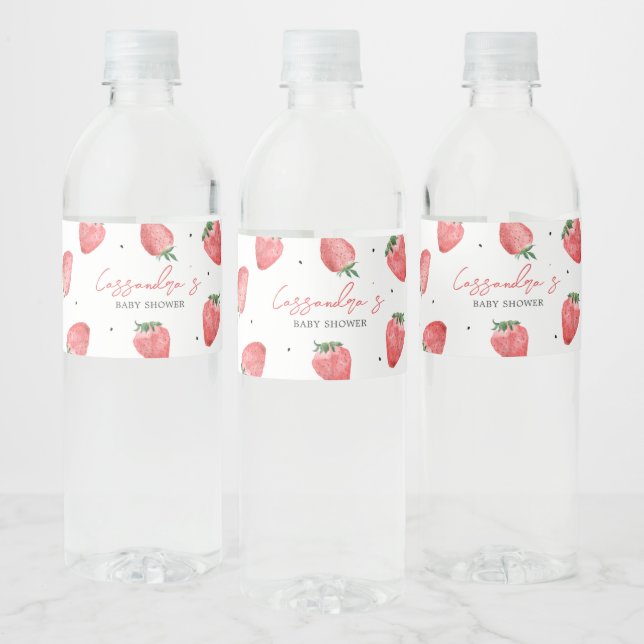 Berry Sweet Strawberry Baby Shower (Flaschen)