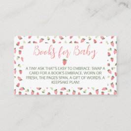 Berry Sweet Strawberry Baby Shower Books Begleitkarte